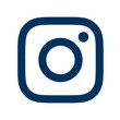 Das Bild zeigt das Logo von Instagram in blau und weiß